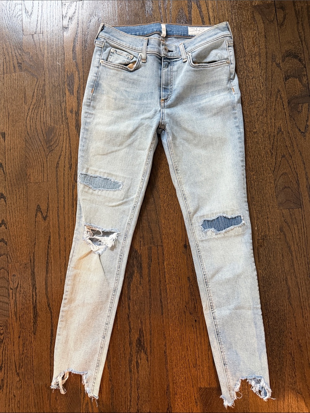 Rag & Bone Light Wash Ripped Women's Jeans size 27